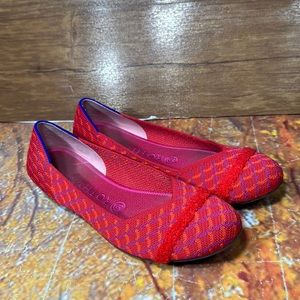 Rothy’s Rothy's The Point Pomegranate Grid women Loafers size 8